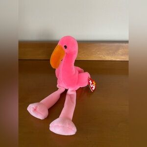 NWT Ty Beanie Baby Pinky the Flamingo plush toy